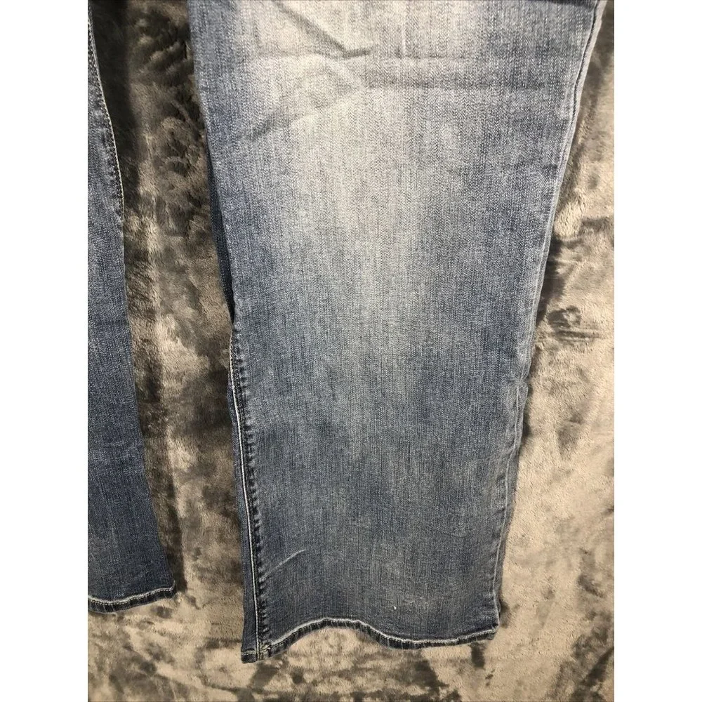 Women’s Jeans Size 24 Distressed Stretch Patches And Roses - Picture 7 of 10